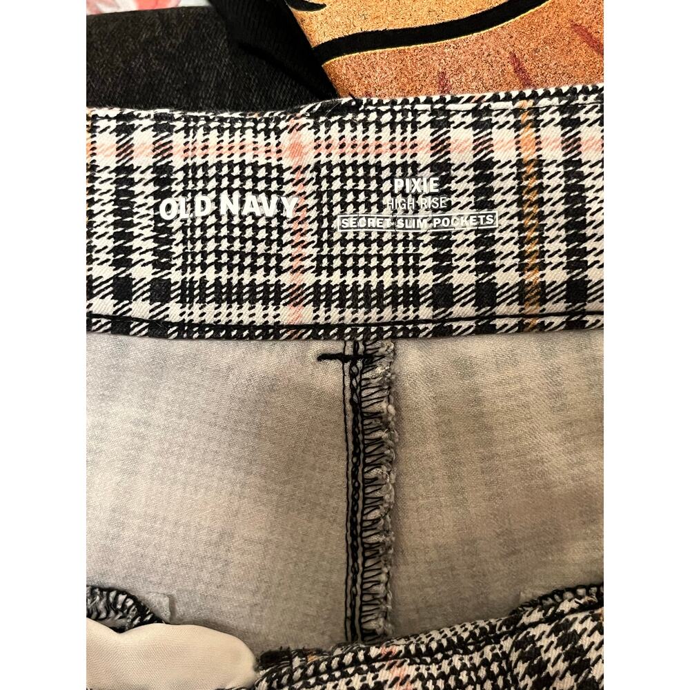 Old Navy Pixie Plaid Skinny Pants Women's Size 6 Stretch - Picture 6 of 6